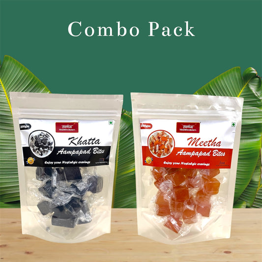 Khatta and Meetha Aam Papad Bites Combo 200g each