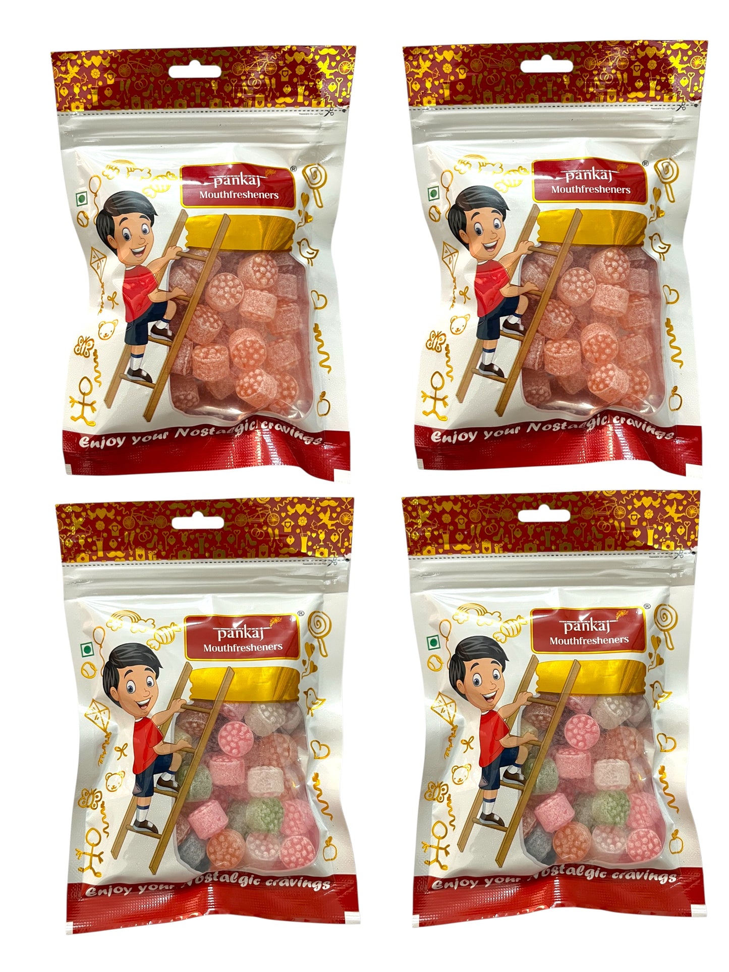Orange Candy - Mix Fruit candy 100gm Pack of 4