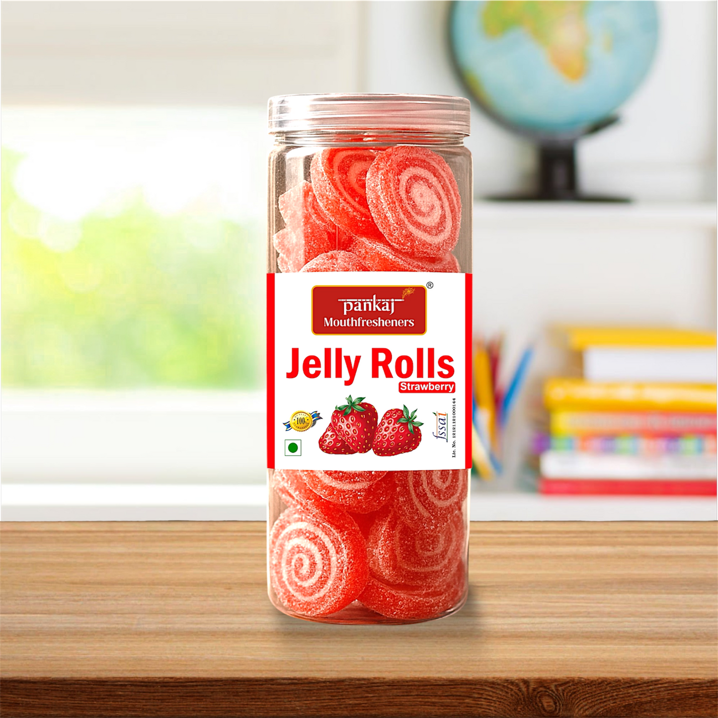 Jelly Rolls Can Pack 200gm (Strawberry flavour)