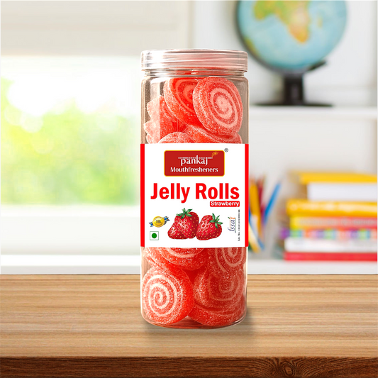 Jelly Rolls Can Pack 200gm (Strawberry flavour)